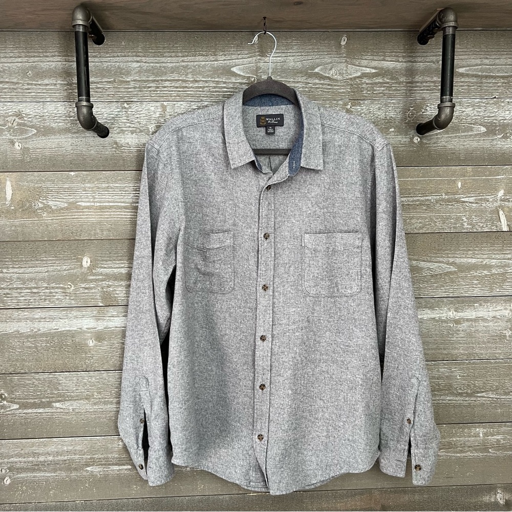 Wallin & Bros Grindle Flannel Shirt Grey XL